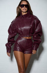Steph Shorts - Cherry Lacquer