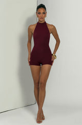 Oden Playsuit - Cherry Lacquer