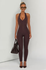 Tamika Jumpsuit - Plum Brown