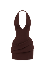 Adaline Mini Dress - Plum Brown