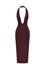Ainsley Midi Dress - Burgundy