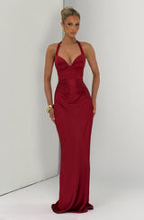 Ophelia Maxi Dress - Deep Red