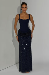 Yeona Maxi Dress - Navy