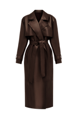 Bridget Trench Coat - Plum Brown