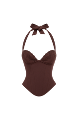 Cassia Top - Plum Brown