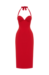 Cassia Midi Dress - Red