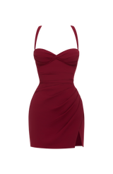 Everette Mini Dress - Burgundy