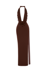 Fabia Maxi Dress - Plum Brown