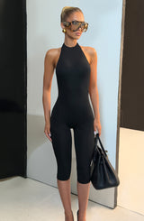 Oden Capri Jumpsuit - Black