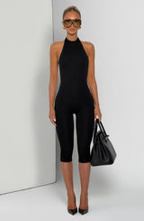 Oden Capri Jumpsuit - Black