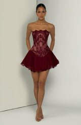 Nara Corset - Burgundy