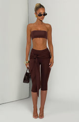 Verity Capri Pants - Plum Brown