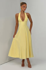 Hayden Midi Dress - Lemon