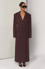 Michelle Coat - Plum Brown