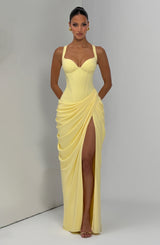 Elara Maxi Dress - Lemon