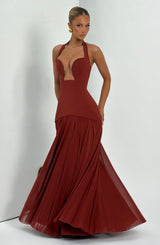 Cyrene Maxi Dress - Deep Rust