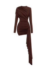 Jovanna Mini Dress - Plum Brown
