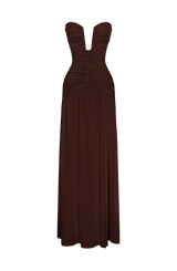 Junia Maxi Dress - Plum Brown