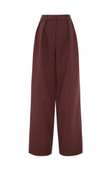 Kirsty Pants - Burgundy Pinstripe