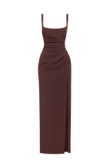Laleh Maxi Dress - Plum Brown