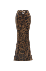 Leola Maxi Skirt - Sequin Leopard Print