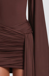 Lucetta Mini Dress - Plum Brown