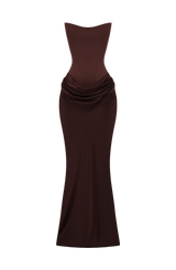 Maggie Maxi Dress - Plum Brown