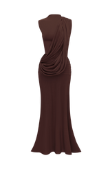 Mireya Maxi Dress - Plum Brown