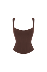 Nixie Corset - Plum Brown