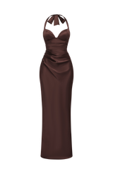 Ophelia Maxi Dress - Plum Brown