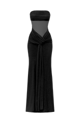 Paula Maxi Dress - Black Sparkle