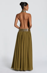 Rosalina Maxi Dress - Deep Olive
