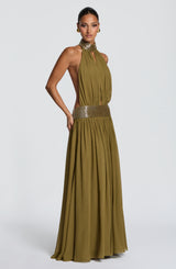 Rosalina Maxi Dress - Deep Olive