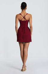 Everette Mini Dress - Burgundy