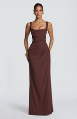 Laleh Maxi Dress - Plum Brown