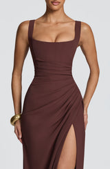 Laleh Maxi Dress - Plum Brown