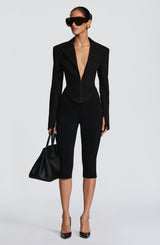 Agatha Cropped Blazer - Black