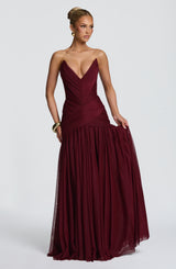 Persephara Maxi Dress - Cherry Lacquer