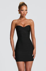 Avani Bandage Mini Dress - Black