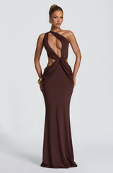 Onyx Maxi Dress - Plum Brown