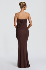 Vienna Maxi Dress - Plum Brown