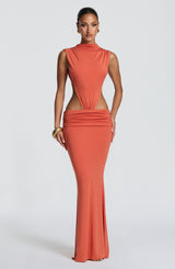 Fenella Maxi Dress - Burnt Orange