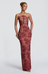 Tamara Maxi Dress - Burgundy