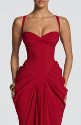 Lucille Maxi Dress - Deep Red