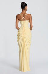 Elara Maxi Dress - Lemon