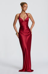 Ophelia Maxi Dress - Deep Red