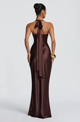 Ophelia Maxi Dress - Plum Brown