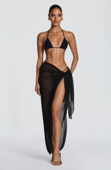 Suki Triangle Bikini Top - Black