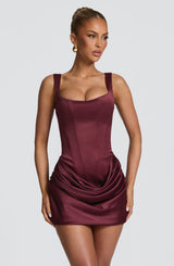 Imogen Mini Dress - Cherry Lacquer