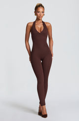 Tamika Jumpsuit - Plum Brown